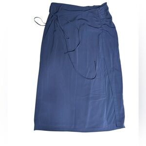 Abercrombie & Fitch Chic Blue Midi Skirt with Tie Size M